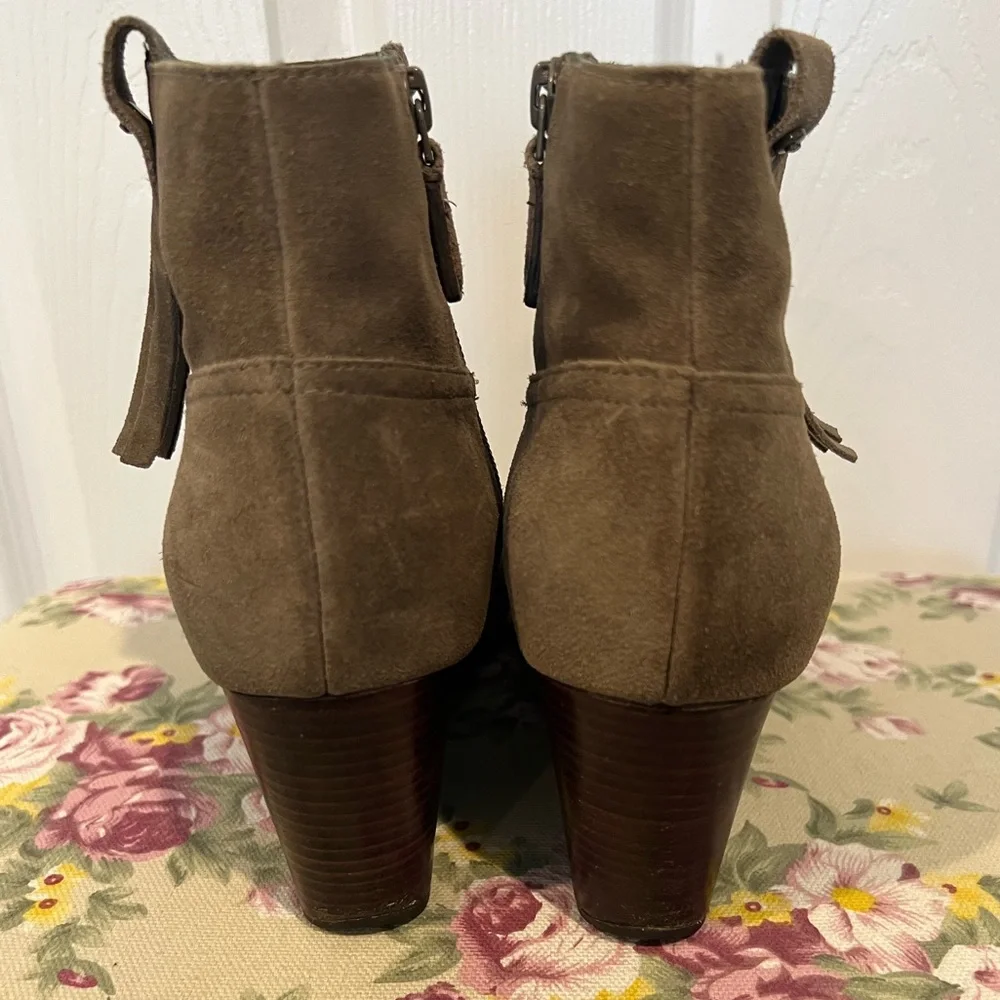 Cole Haan Suede Booties in Olive Green - Picture 6 of 9